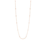0.54ct 14k Rose Gold 20" Diamonds By The Yard Chain