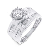 0.48ct 14k White Gold Diamond Trio Set Cluster
