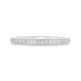 0.12ct 14k White Gold Diamond Lady's Band Size 4