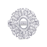 2.31ct 18k White Gold Diamond Semi-mount Ring