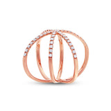 0.51ct 14k Rose Gold Diamond Lady's Ring Size 8