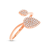 0.20ct 14k Rose Gold Diamond Pave Lady's Ring Size 8