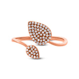 0.20ct 14k Rose Gold Diamond Pave Lady's Ring Size 8