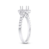 0.51ct 14k White Gold Diamond Semi-mount Ring