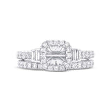 0.85ct 14k White Gold Diamond Semi-mount Ring