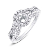 0.55ct 14k White Gold Diamond Semi-mount Ring