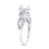 0.55ct 14k White Gold Diamond Semi-mount Ring