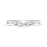 0.25ct 14k White Gold Diamond Shadow Band