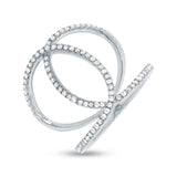 0.40ct 14k White Gold Diamond Lady's Ring Size 4