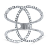 0.40ct 14k White Gold Diamond Lady's Ring Size 4