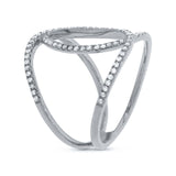 0.40ct 14k White Gold Diamond Lady's Ring Size 4