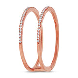 0.17ct 14k Rose Gold Diamond Lady's Ring Size 6.5