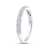 0.30ct 14k White Gold Diamond Lady's Pave Band Size 6