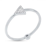 0.08ct 14k White Gold Diamond Lady's Ring Size 6