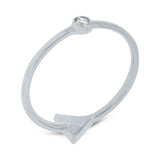 0.08ct 14k White Gold Diamond Lady's Ring Size 6