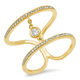 0.24ct 14k Yellow Gold Diamond Lady's Ring Size 6.5