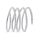 0.36ct 14k White Gold Diamond Spiral Lady's Ring Size 8.5