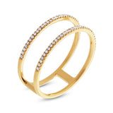 0.17ct 14k Yellow Gold Diamond Lady's Ring Size 5
