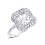 0.66ct 14k White Gold Diamond Semi-mount Ring