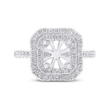 0.66ct 14k White Gold Diamond Semi-mount Ring