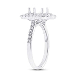 0.66ct 14k White Gold Diamond Semi-mount Ring