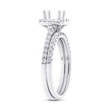 0.63ct 14k White Gold Diamond Semi-mount Ring 2-pc