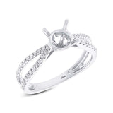 0.33ct 14k White Gold Diamond Semi-mount Ring