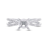 0.33ct 14k White Gold Diamond Semi-mount Ring