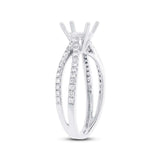 0.33ct 14k White Gold Diamond Semi-mount Ring
