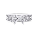 0.70ct 18k White Gold Diamond Semi-mount Ring