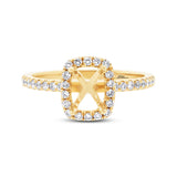 0.35ct 14k Yellow Gold Diamond Semi-mount Ring