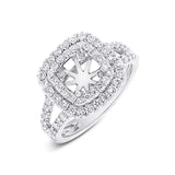 1.04ct 14k White Gold Diamond Semi-mount Ring