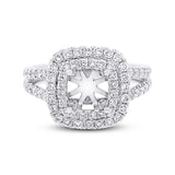 1.04ct 14k White Gold Diamond Semi-mount Ring