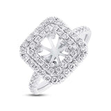 0.87ct 14k White Gold Diamond Semi-mount Ring