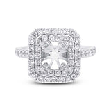 0.87ct 14k White Gold Diamond Semi-mount Ring