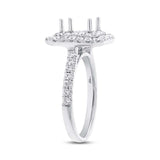 0.87ct 14k White Gold Diamond Semi-mount Ring