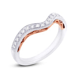 0.25ct 14k Two-tone Rose Gold Diamond Shadow Band