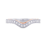 0.25ct 14k Two-tone Rose Gold Diamond Shadow Band
