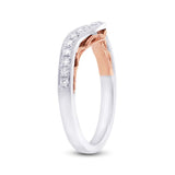 0.25ct 14k Two-tone Rose Gold Diamond Shadow Band