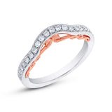 0.25ct 14k Two-tone Rose Gold Diamond Shadow Band