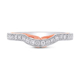 0.25ct 14k Two-tone Rose Gold Diamond Shadow Band