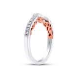 0.25ct 14k Two-tone Rose Gold Diamond Shadow Band