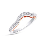 0.33ct 14k Two-tone Rose Gold Diamond Shadow Band
