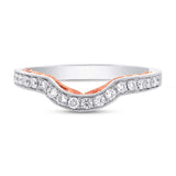 0.33ct 14k Two-tone Rose Gold Diamond Shadow Band