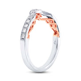 0.33ct 14k Two-tone Rose Gold Diamond Shadow Band