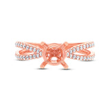 0.33ct 14k Rose Gold Diamond Semi-mount Ring