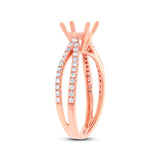 0.33ct 14k Rose Gold Diamond Semi-mount Ring
