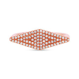 0.25ct 14k Rose Gold Diamond Pave Lady's Ring Size 5.5