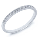 0.07ct 14k White Gold Diamond Lady's Band Size 4.5