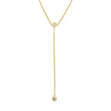 0.06ct 14k Yellow Gold Diamond Necklace